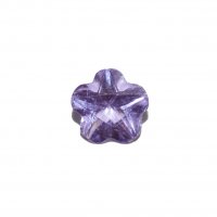 Purple sparkly flower - 9mm Italian charm
