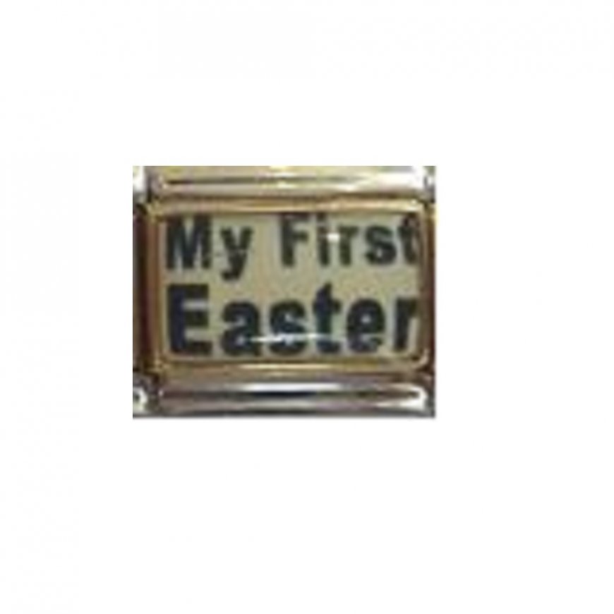 My First Easter - Photo enamel 9mm italian charm - Click Image to Close