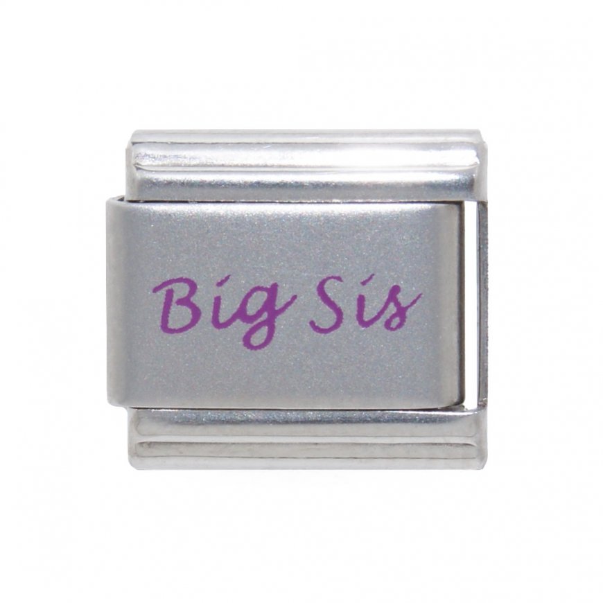 Big Sis in purple - 9mm Italian charm - Click Image to Close