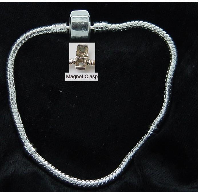 Bracelet 19 cms fits European beads - Click Image to Close