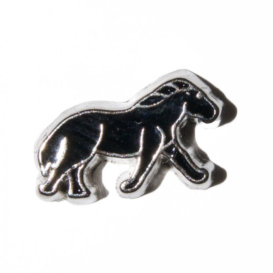 Black horse 9mm floating charm - fits living memory locket - Click Image to Close