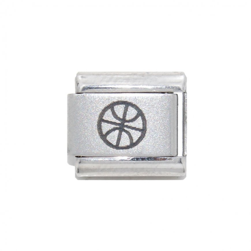 Basketball - 9mm Laser Italian Charm - Click Image to Close