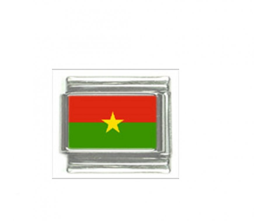 Flag - Burkina Faso photo 9mm Italian charm - Click Image to Close