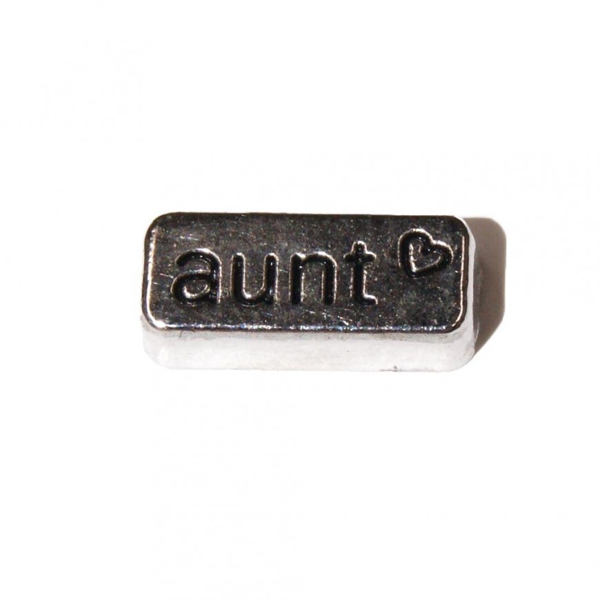 Aunt with heart 9mm floating locket charm - Click Image to Close