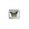 Flag - USA butterfly enamel 9mm Italian charm
