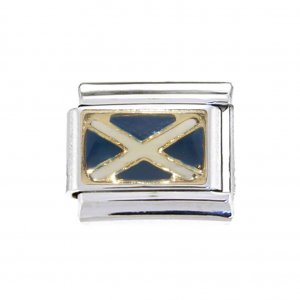 Flag - Scotland enamel (a) 9mm Italian charm