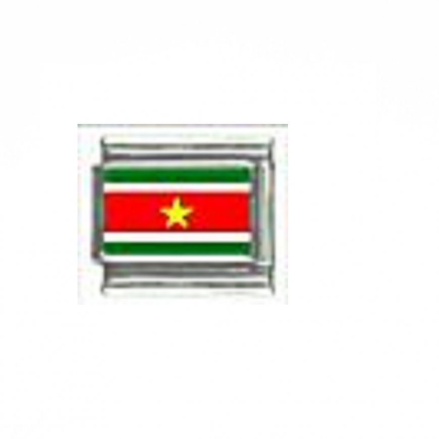 Flag - Suriname photo 9mm Italian charm - Click Image to Close
