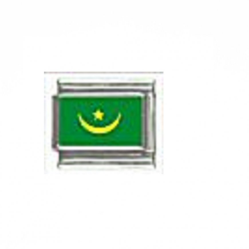 Flag - Mauritania photo 9mm Italian charm - Click Image to Close
