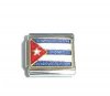 Flag - Cuba (a) enamel 9mm Italian charm