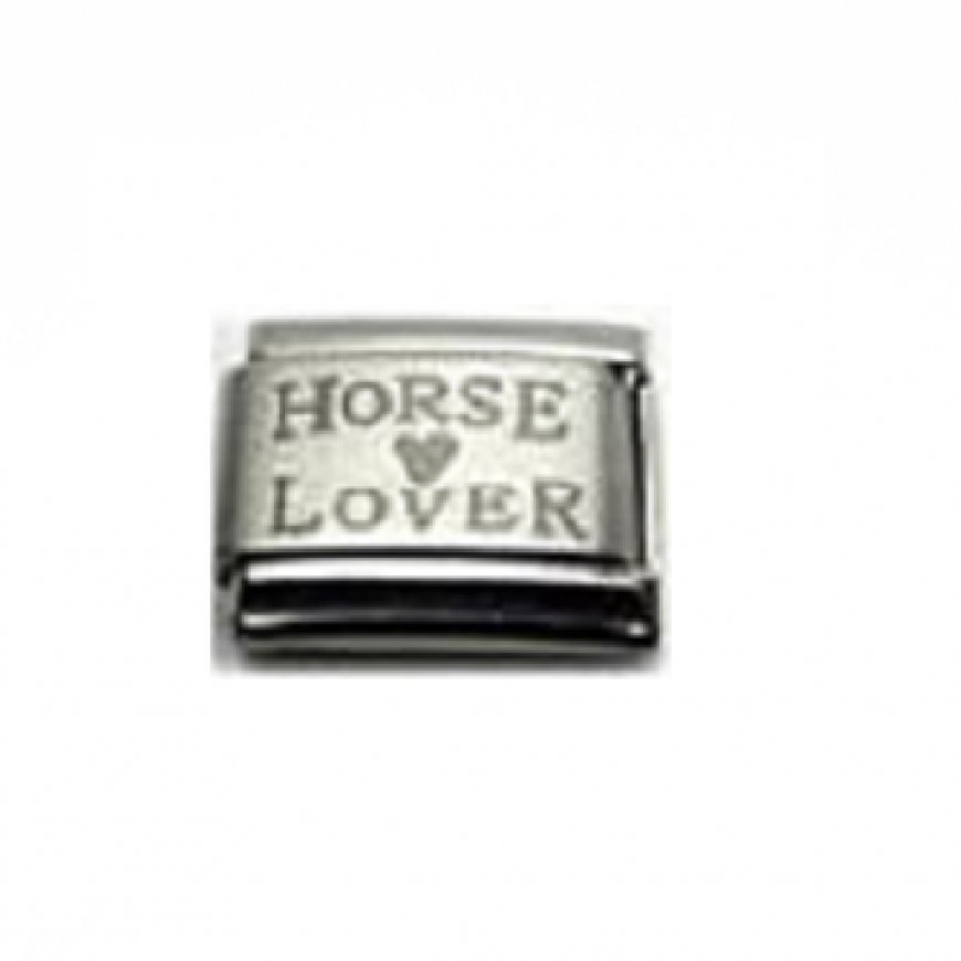 Horse Lover - laser 9mm Italian charm - Click Image to Close