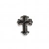 Black Cross silver rim 8mm floating locket charm