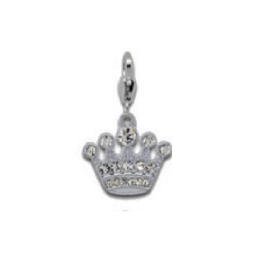 Rhinestone crown - clip on charm fits Thomas Sabo Style Bracelet - Click Image to Close