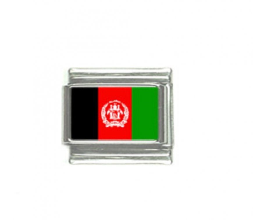 Flag - Afghanistan photo 9mm Italian charm - Click Image to Close