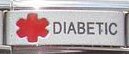 Diabetic - superlink medical laser 9mm Italian charm - Click Image to Close
