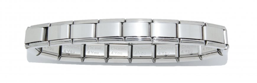 18 link SHINY starter 9mm Italian charm bracelet - Click Image to Close