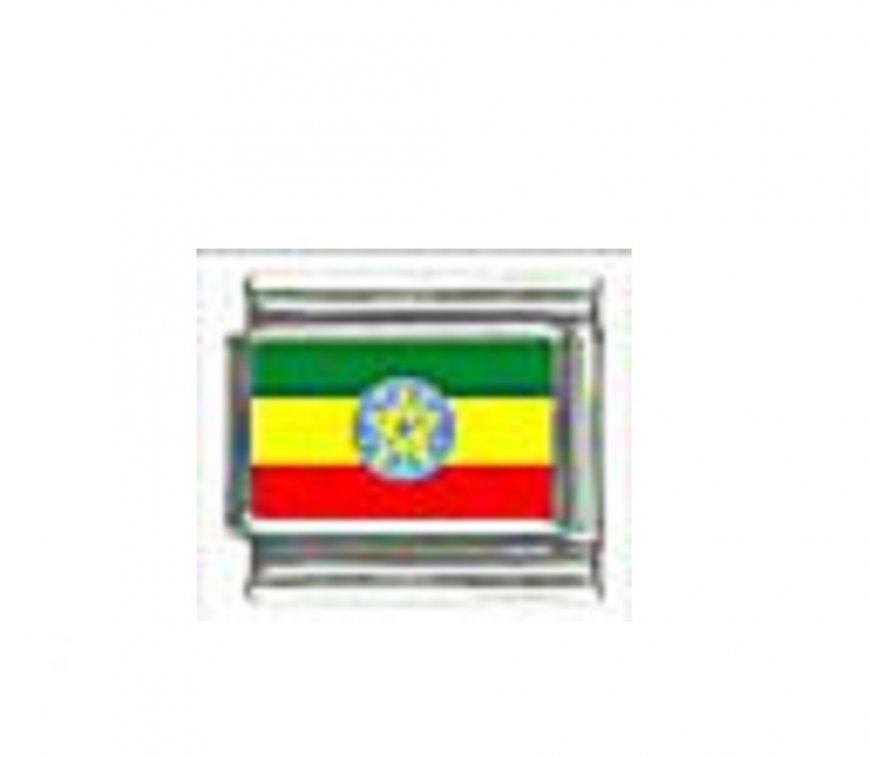 Flag - Ethiopia photo 9mm Italian charm - Click Image to Close