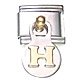 Dangle letter - H - 9mm classic Italian charm - Click Image to Close