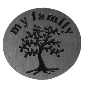 My Family with Tree 22mm Plate to fit 30mm Lockets