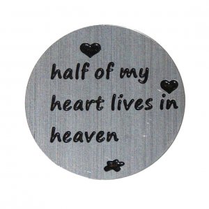 Half My Heart 22mm Plate to fit 30mm Lockets