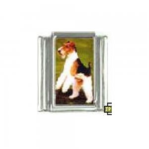 Dog charm - Fox Terrier 5 - 9mm Italian charm
