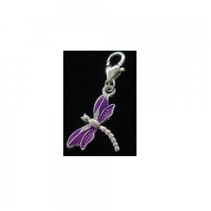 Purple Dragonfly - clip on charm fits Thomas Sabo Style
