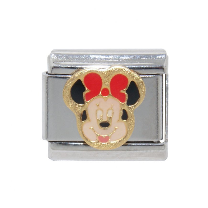 Minnie Mouse - Disney 9mm classic Italian Charm - Click Image to Close