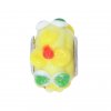 EB70 - Glass bead - Yellow bead with red, green and white
