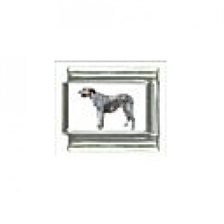 Dog charm - Irish Wolfhound 1 - 9mm Italian charm - Click Image to Close