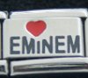 Love Eminem Red heart laser Italian charm