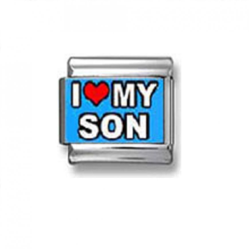 I love my son - photo 9mm Italian Charm - Click Image to Close