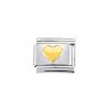 9mm Italian charm - Gold Heart enamel charm