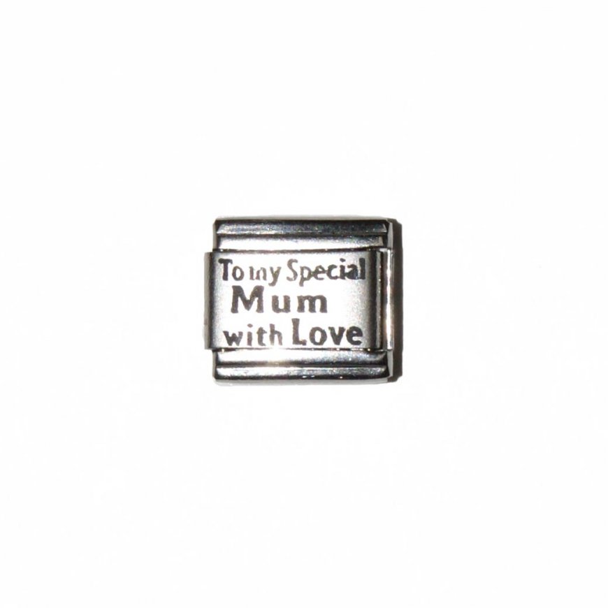 To my Special Mum with love - laser 9mm Italian charm - Click Image to Close
