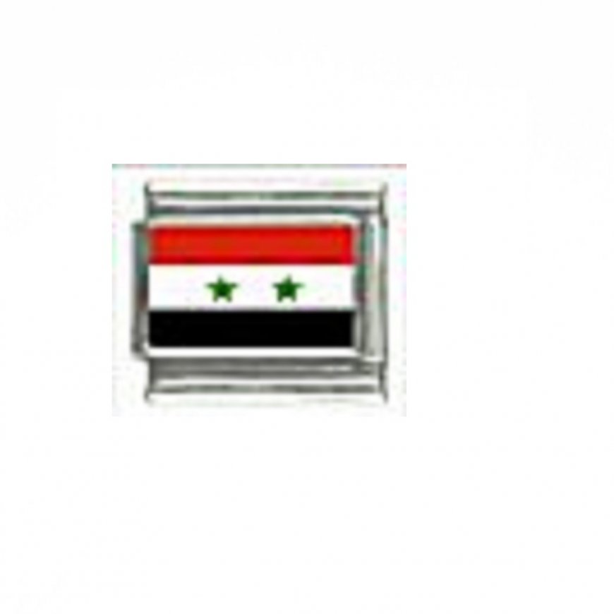 Flag - Syria photo 9mm Italian charm - Click Image to Close
