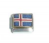 Flag - Iceland enamel 9mm Italian charm