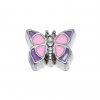 Pink and purple butterfly 8mm floating charm fits memory lockets