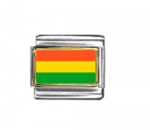 Flag - Bolivia enamel 9mm Italian charm