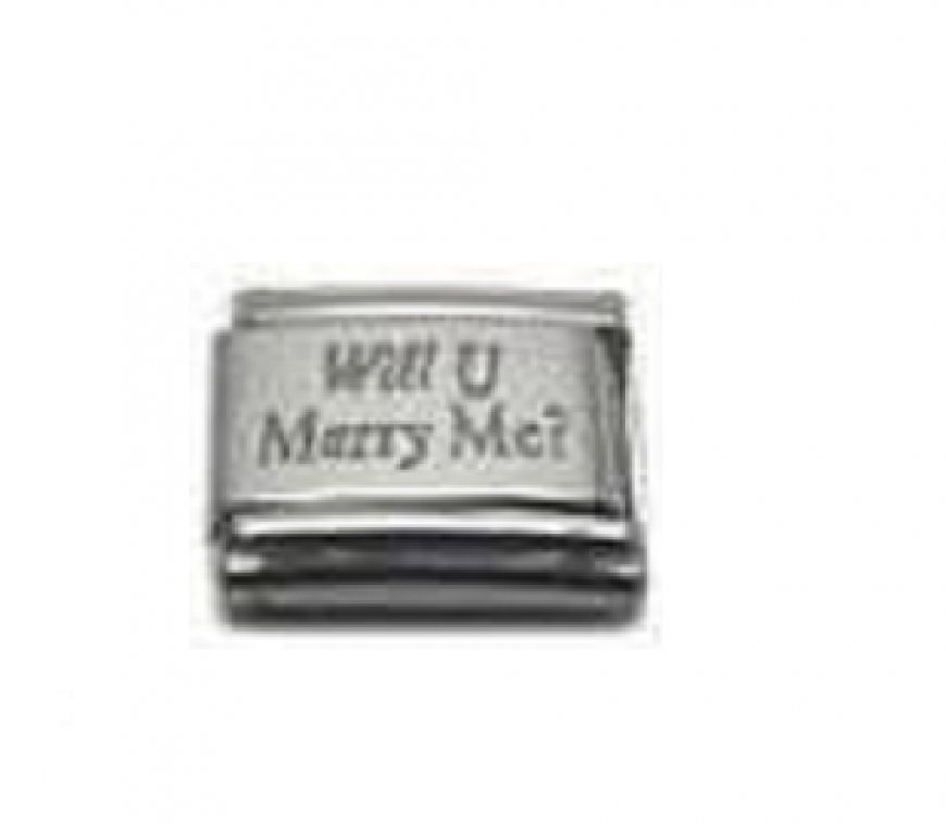 Will U Marry Me? laser 9mm Italian charm - Click Image to Close