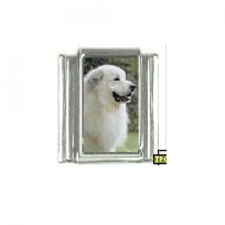 Dog charm - Pyrenees Mountain Dog 3 - 9mm Italian charm - Click Image to Close