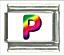 Rainbow letter - P