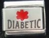 Diabetic with red medic symbol laser 9mm Italian charm