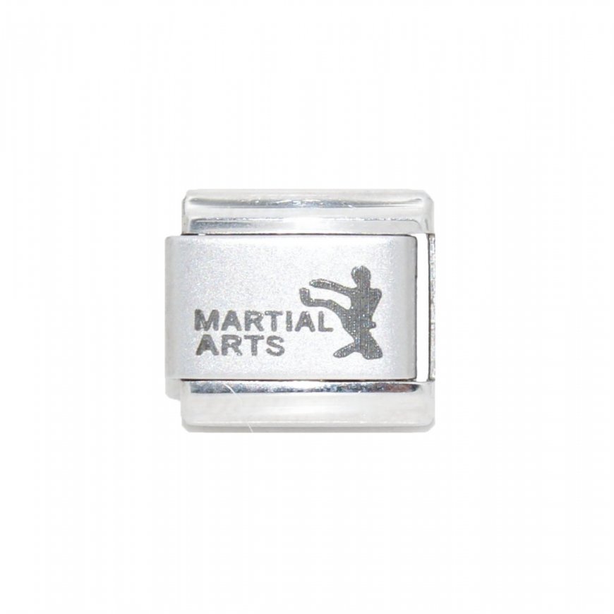 Martial Arts - 9mm Laser Italian Charm - Click Image to Close