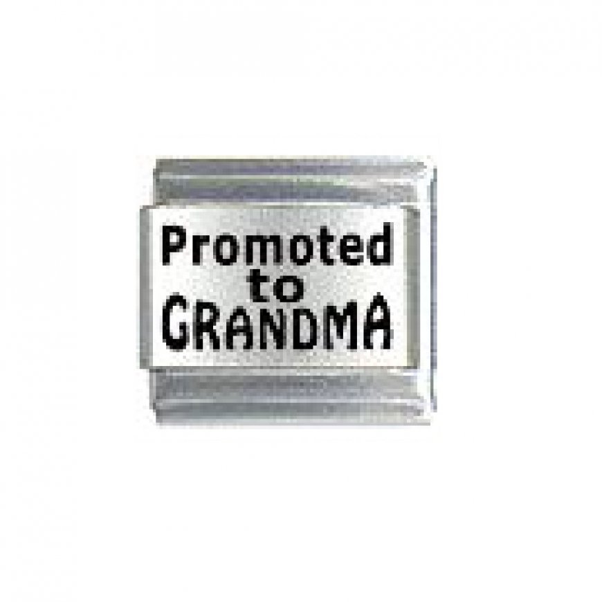 Promoted to grandma - 9mm laser Italian charm - Click Image to Close