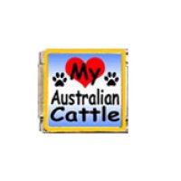 Love my Australian Cattle - dog - 9mm enamel Italian charm