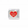Hug Me red heart - Enamel 9mm Italian charm