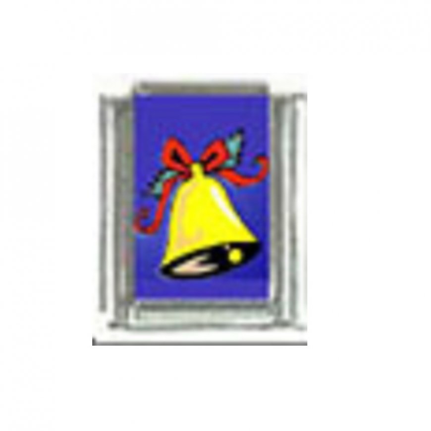 New Christmas (t) - Bell 9mm Italian Charm - Click Image to Close