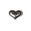 Mum silvertone heart 6mm floating locket charm