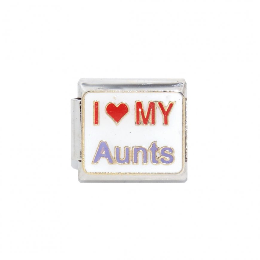 I love my Aunts - 9mm Enamel Italian charm - Click Image to Close