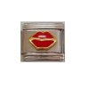 Red lips (a) - enamel 9mm Italian charm