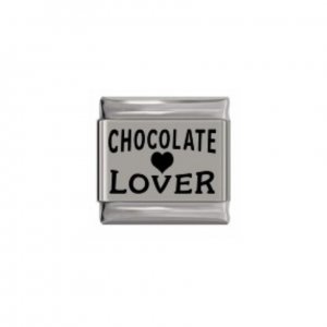 Chocolate lover (a) - plain laser 9mm Italian charm
