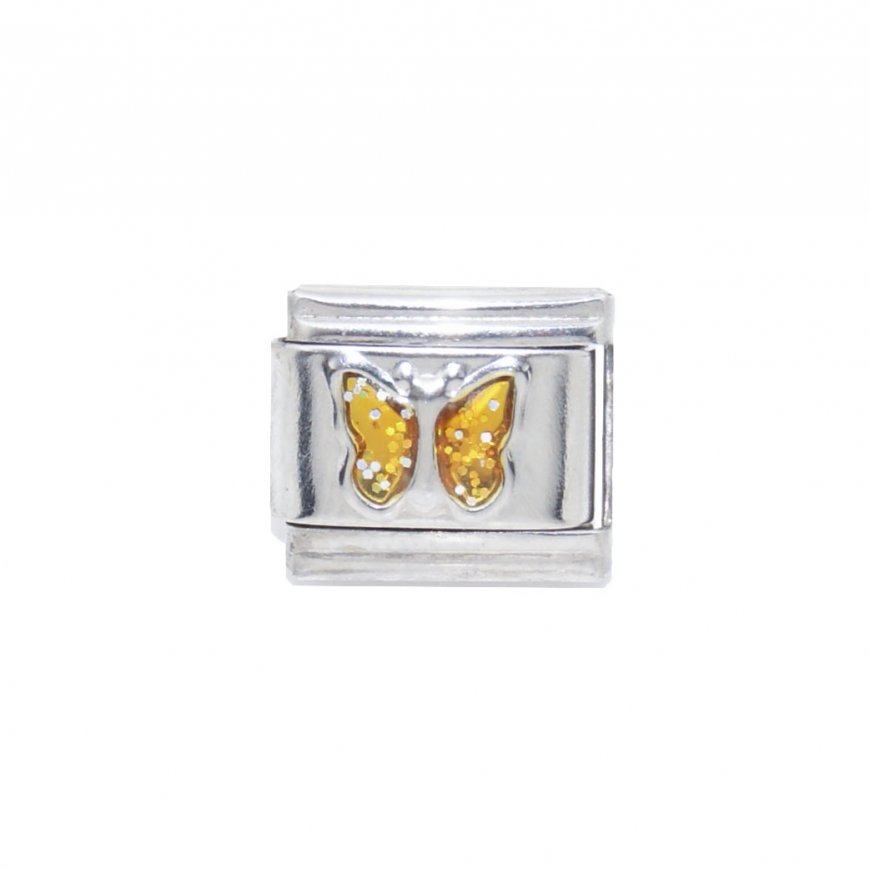 November Sparkly butterfly birthmonth - 9mm Italian charm - Click Image to Close